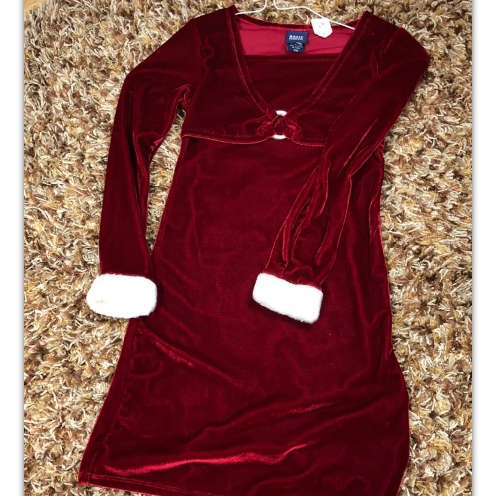 Basic Editions,girl,PartiesDress,red/white,Sz7/8.: